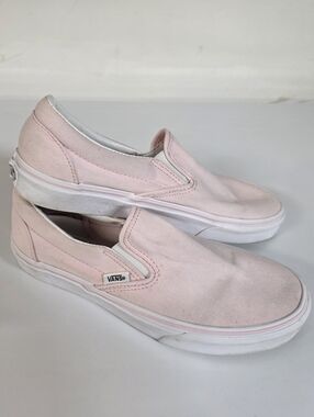 Vans Classic Slip-On Sneakers in Light Pink Womens 8